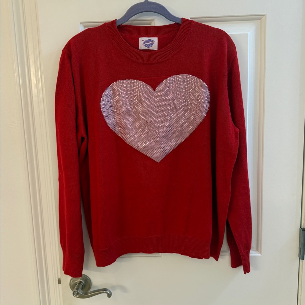 Sparkle City NWOT Valentine Heart Rhinestone Measurements in photos